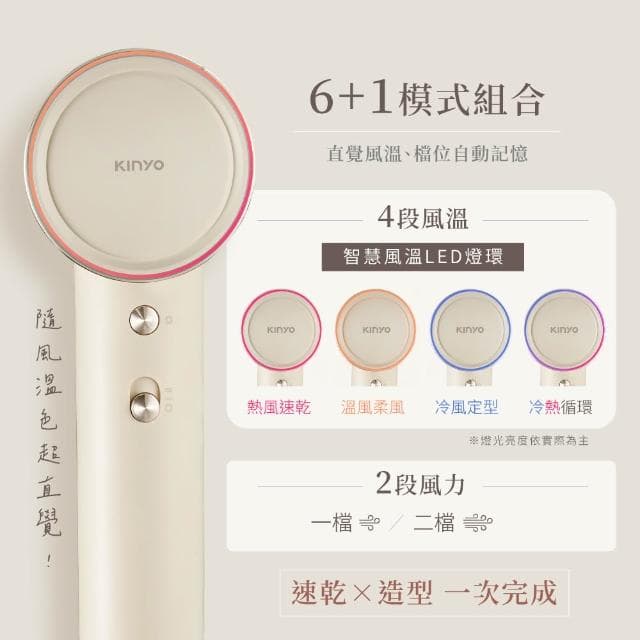 【KINYO】輕潤負離子無刷吹風機 (KH-9633)