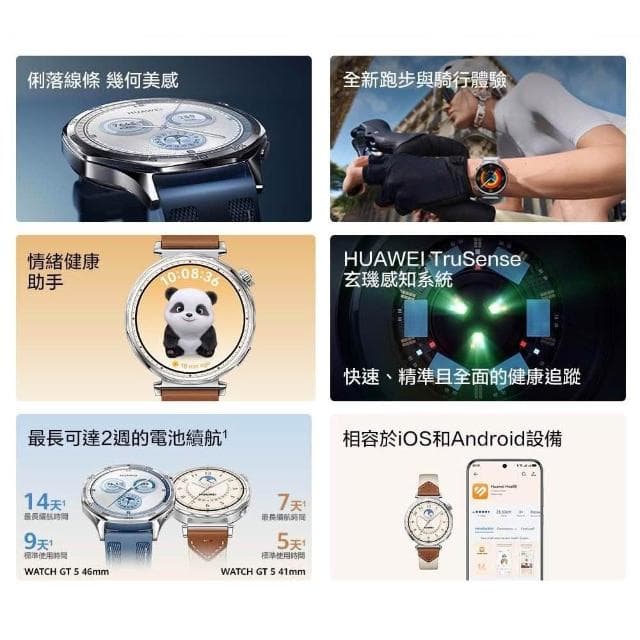 【HUAWEI 華為】WATCH GT5 46mm 托帕藍 (GT 5/智慧手錶/運動手錶/健康手錶)