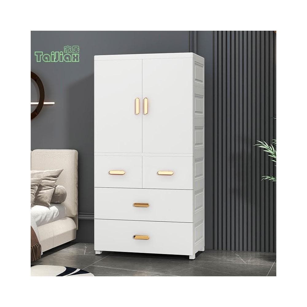 💥💕特大塑料雙開門兒童衣櫃 嬰兒寶寶小衣櫥掛衣櫃 家用臥室簡約收納櫃 置物櫃 儲物櫃 雜物櫃 抽屜櫃 層櫃