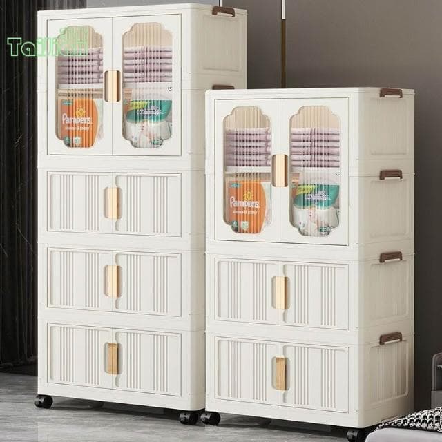 💥💕收納櫃子 置物櫃 家用塑膠免安裝多層雜物簡易衣櫃 嬰兒衣服寶寶衣櫃 五斗櫃 雜物櫃 掛衣櫃 兒童衣櫃抽屜櫃儲物櫃