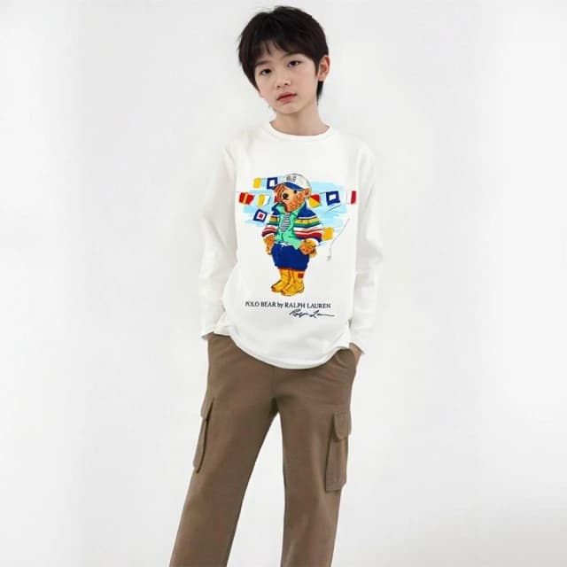 polo ralph lauren POLO 青年款小熊 POLO RL 經典小熊童裝T恤