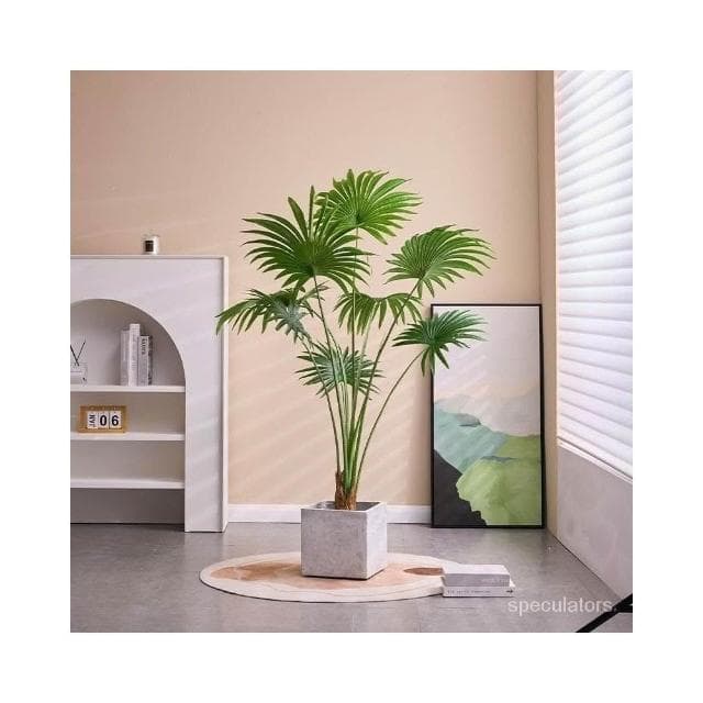 北歐風仿真植物加州蒲葵盆栽客廳室內造景綠植裝飾花落地擺件假樹