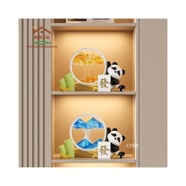 台灣熱賣/高品質  招財貓 客廳裝飾 招財擺飾 流沙畫 入厝禮物 喬遷禮品 玄關擺件  電視櫃擺件 玄關裝飾品 家居飾品