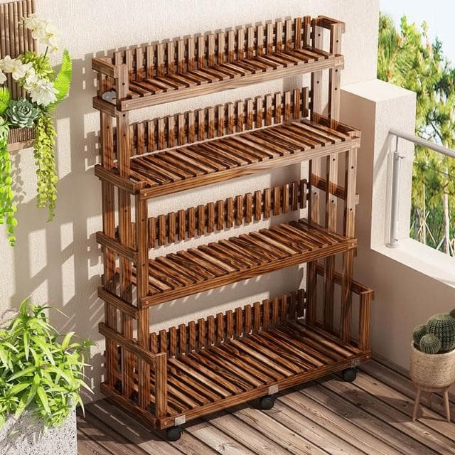 多層 花架 植物花盆架多肉盆栽架階梯式 置物架 家用收納整理架 儲物架  DD0816001