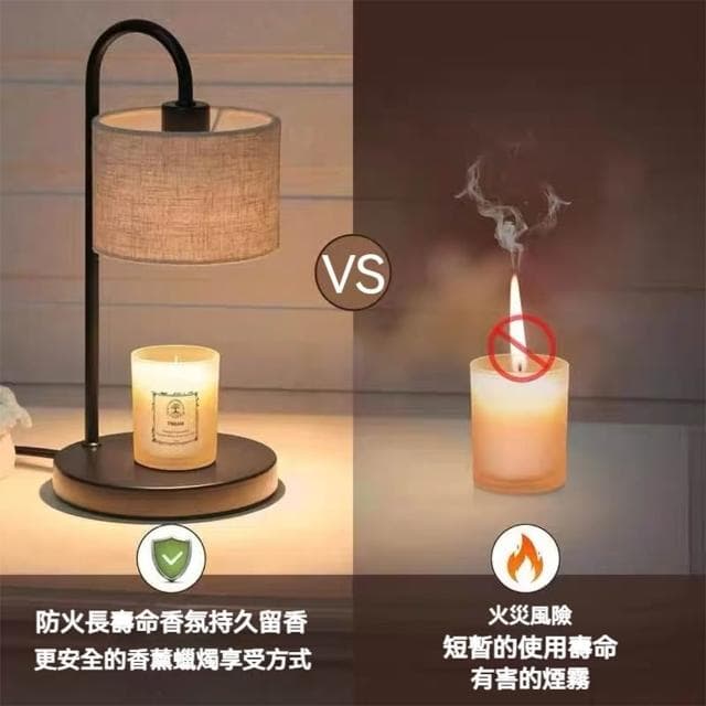 夜幕融蠟燈 定時款 燭燈 燭燈台 居家裝飾 香氛蠟燭用 融蠟燈 簡約香薰燈 復古風格 （定時+燈光切換）