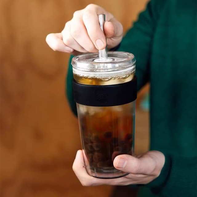 【KeepCup】醇萃雙層隔熱杯L (黑色幽默;隨身咖啡杯/環保杯/咖啡杯/16oz)