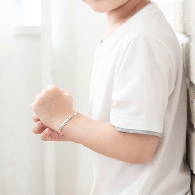 【ART64】純銀彌月禮盒組 寶寶手鍊 新生兒/滿月/彌月禮物推薦 平安竹造型 兒童銀飾 細版