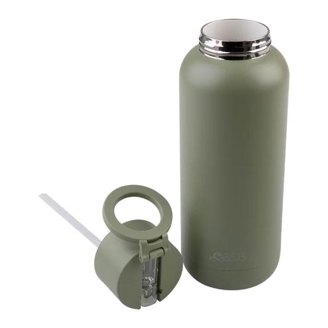 Oasis 三層磁吸陶瓷保溫瓶 1000ml (橄欖綠;保溫杯/水壺/水瓶)