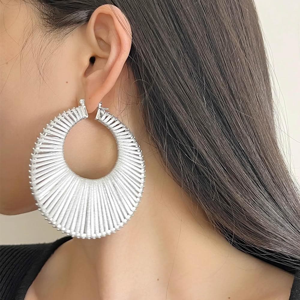 【LEESA】歐美耳環\大耳環\浮誇耳環\復古\耳環\飾品\女生耳環\圓圈耳環