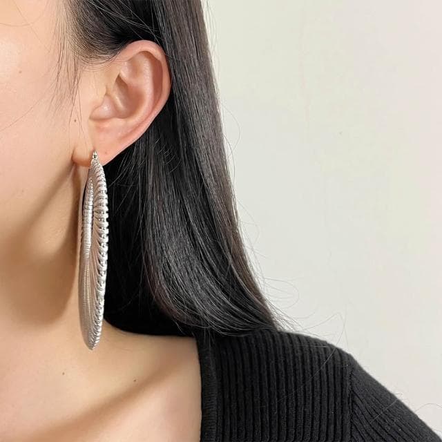 【LEESA】歐美耳環\大耳環\浮誇耳環\復古\耳環\飾品\女生耳環\圓圈耳環