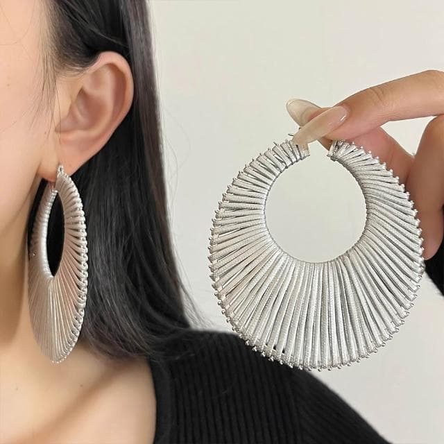 【LEESA】歐美耳環\大耳環\浮誇耳環\復古\耳環\飾品\女生耳環\圓圈耳環