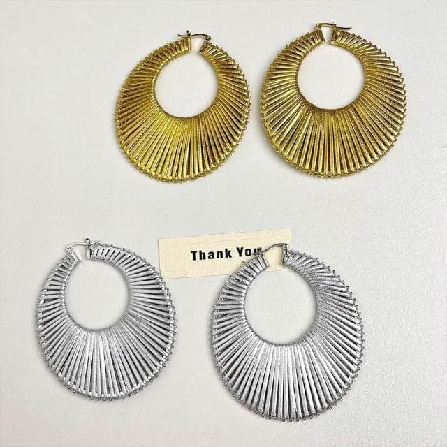 【LEESA】歐美耳環\大耳環\浮誇耳環\復古\耳環\飾品\女生耳環\圓圈耳環
