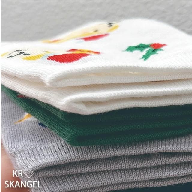 正韓國襪 聖誕襪 節慶襪子 中筒襪 聖誕老人襪 麋鹿襪 白熊襪 小精靈襪 聖誕禮物襪 台灣出貨 台灣賣家