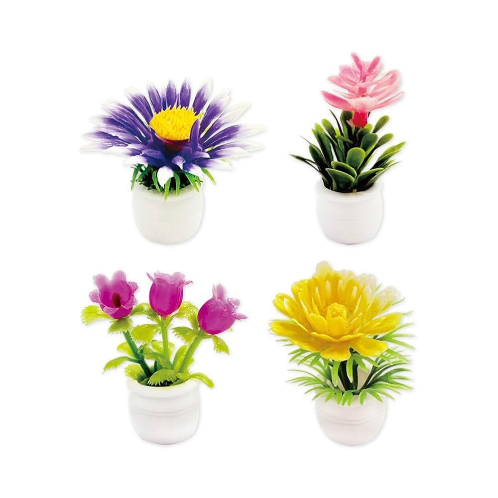 美勞材料 台灣現貨 小花盆栽 20入 迷你仿真盆栽 仿真花 植物模型 微型景觀盆栽 辦公室桌面小物