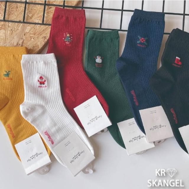 正韓國襪子 聖誕襪 節慶襪 中筒襪 動物襪 雪人襪 麋鹿襪 字母襪 聖誕禮物 台灣出貨 台灣賣家 25937