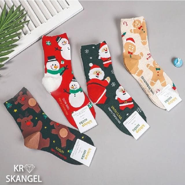 節慶襪子 韓版襪 聖誕襪 節慶襪 中筒襪 聖誕老人襪子 麋鹿襪 聖誕樹襪子 聖誕禮物薑餅人 台灣出貨 台灣賣家