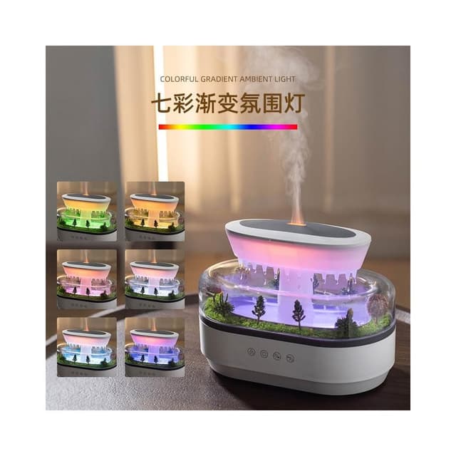 【望星願】微景觀香薰機 香氛機 加濕器 水氧機 七彩氛圍燈 精油擴香機 解壓 臥室辦公桌面加濕器 交換禮物 助眠加濕器