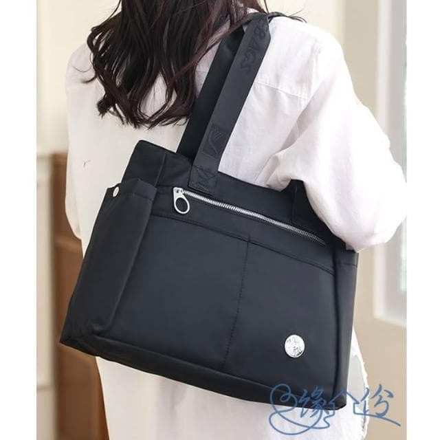 雙側邊袋尼龍托特包 肩背包 手提包 手挽包 時尚包 多功能包 母親節禮物【緣份小屋】