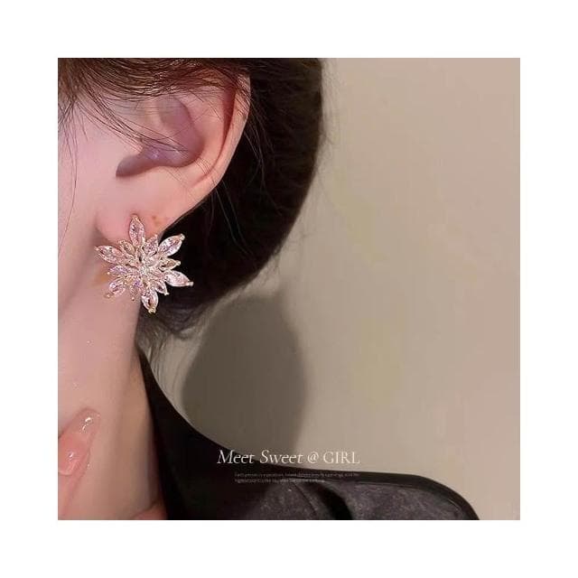 {遇見臻品}BG221時尚個性耳環幾何耳飾歐美時尚誇張滿鑽耳環精緻時尚女神個性輕感珍珠耳環顯瘦耳環滿鑽超仙女水晶珍珠耳飾