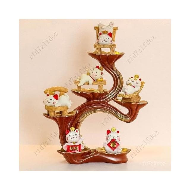 招財貓擺件 喬遷新居禮物進門入戶玄關電視櫃酒櫃裝飾吉祥物國潮貓 客廳擺件 桌面擺件 房間擺設 居家擺飾 玄關擺件