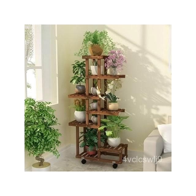 帶輪可移動植物架 多層室內客廳陽臺置物架 多肉綠蘿移動花架 特價植物架 花盆架 落地式盆栽架