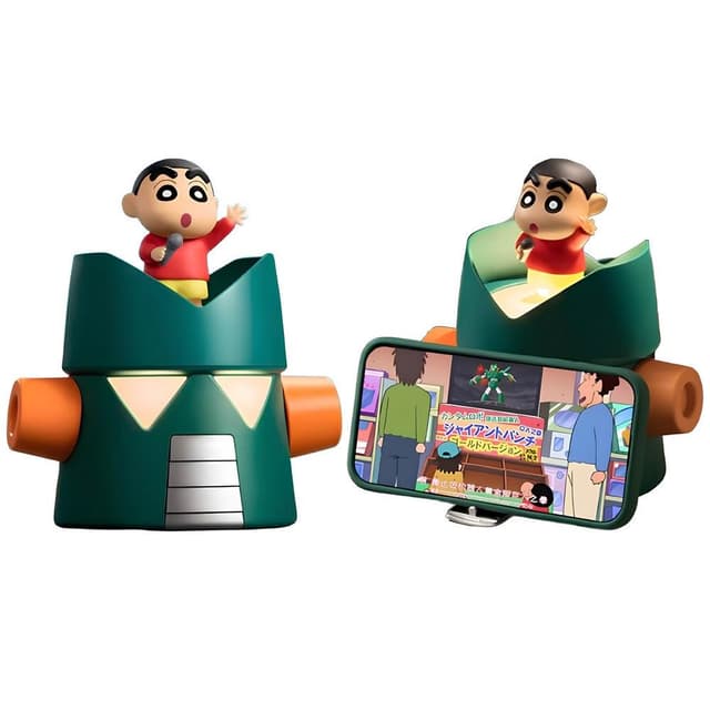 【Hello 蠟筆小新】康達姆機器人 小夜燈 拍拍燈 床頭燈 床頭小夜燈  解壓 公仔 擺件 玩具 手機支架 兒童 臥室裝飾 送禮 生日 禮物