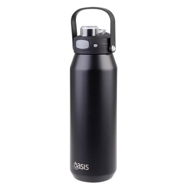 Oasis 三層陶瓷彈蓋保溫瓶 1000ml (霧黑;保溫杯/水壺/水瓶)