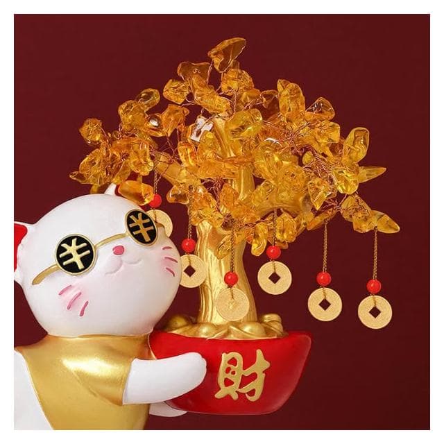 [免運]招財貓 入厝禮物 招財擺飾 發財樹 店面裝飾 開幕送禮 家裡擺飾 裝飾品擺件 開業送禮 喬遷禮品 開幕禮