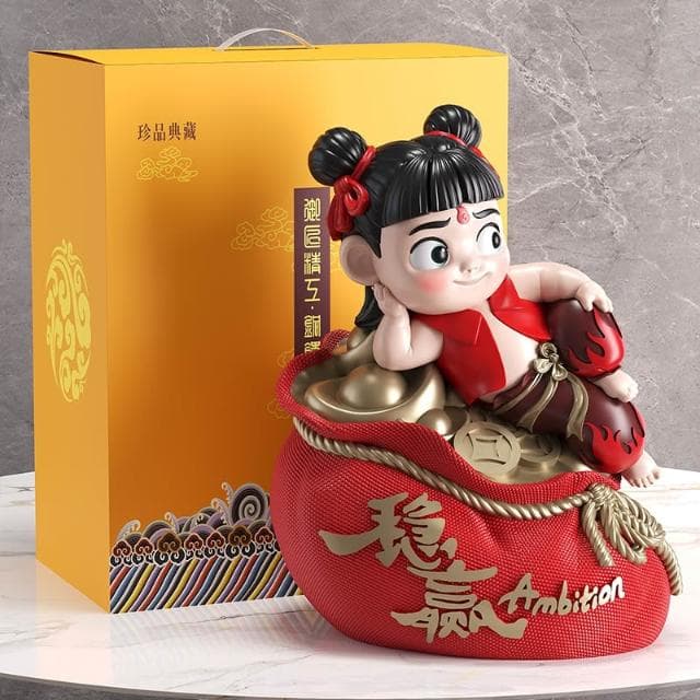 哪吒魔童降世摆件创意工艺品乔迁开业礼物店铺前台收银台摆件開幕送禮辦公室擺件家居家飾創意擺件