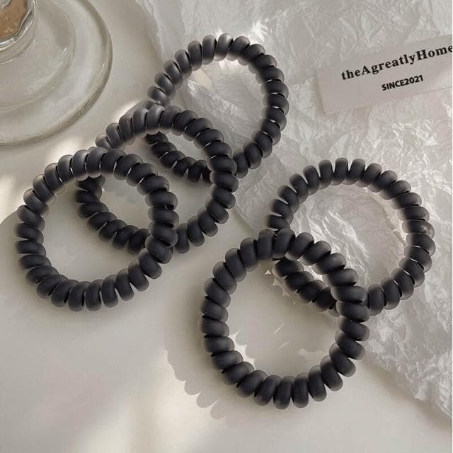 髮圈女髮飾電話線髮圈高級感髮繩女彈力皮筋韓系無痕髮圈不傷髮丸子頭(情人節 聖誕節 生日 髮飾 頭飾 大腸圈 髮夾 禮物)