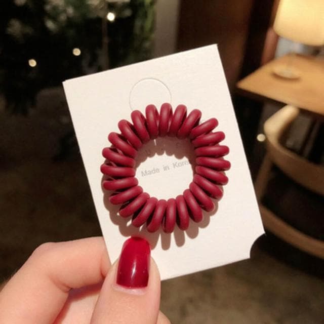 髮圈女髮飾電話線髮圈高級感髮繩女彈力皮筋韓系無痕髮圈不傷髮丸子頭(情人節 聖誕節 生日 髮飾 頭飾 大腸圈 髮夾 禮物)