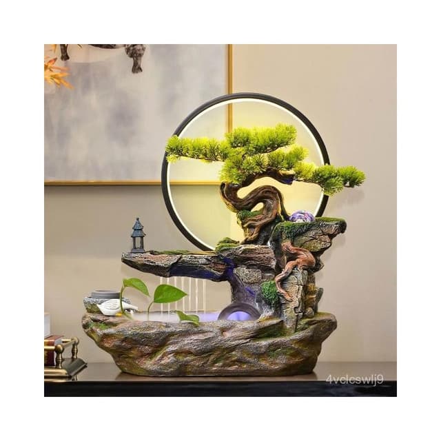 風水輪擺件 流水擺件 聚寶盆擺件 辦公室擺件 桌麵擺件 生財擺件 高山循環水擺件 招財景觀 客廳擺件 開業送禮 喬遷禮物