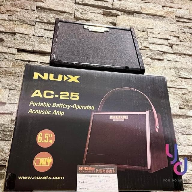 【NUX】Nux AC-25 木吉他 雙軌音箱 藍芽 充電式 人聲 公司貨(nux 樂器 木 吉他 音箱)