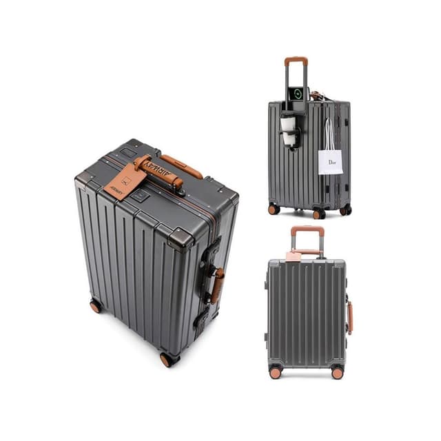 DW優選家 輕奢款 AIRWAY 鋁框行李箱 28吋行李箱 商務行李箱 旅行箱 純PC行李箱 高強度鋁框箱丨日本萬向輪