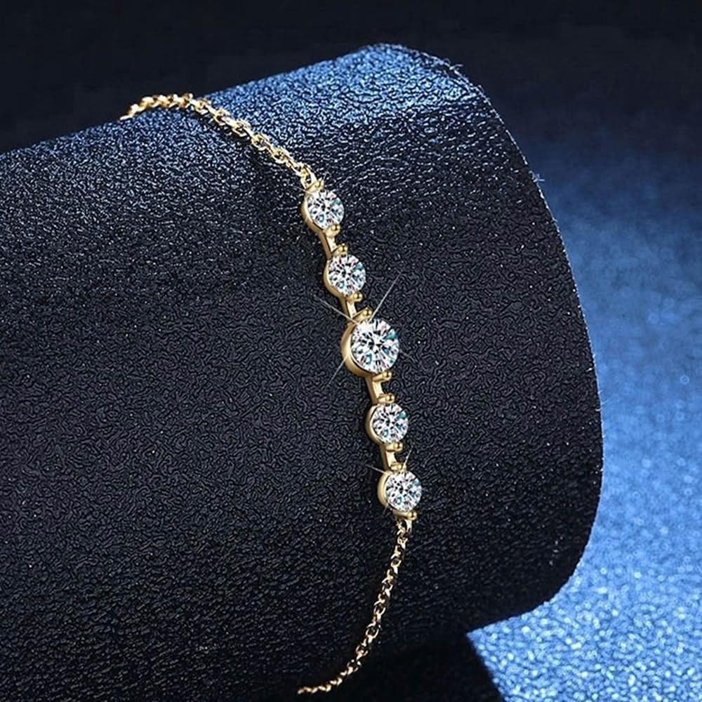 【巴黎精品】現貨+預購頂級莫桑鑽石手鍊925純銀女手鍊手鏈情人節禮物-70分韓版繁星可調節女飾品2色a1kv18