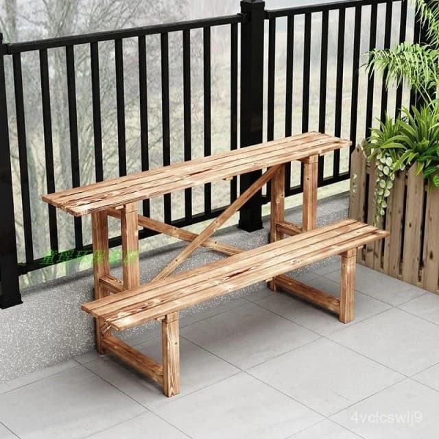 實木階梯花架 防腐戶外置物架 室內陽臺多肉綠蘿碳化多層花盆架子 盆栽架 花架陽臺落地式 園藝花架 植物架 陽臺花架