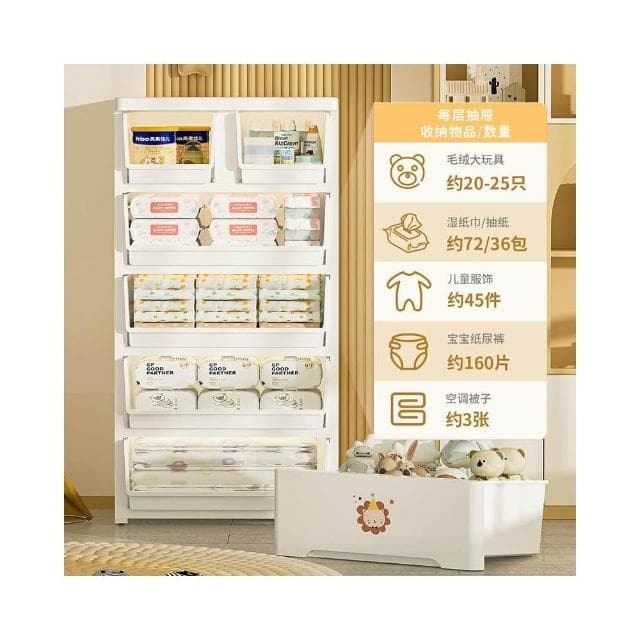 簡易寶寶衣櫃嬰兒收納家居兒童衣櫃加厚塑膠雜物儲物櫃家用
