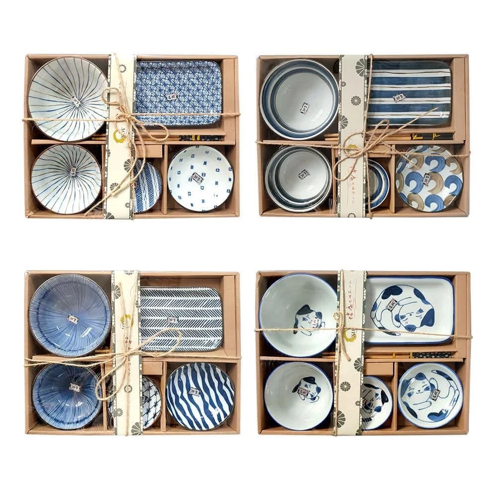 【Daylight】日式和風 入厝餐具6件組禮盒 含提袋 交換禮物 喬遷禮 入厝禮 碗盤禮盒 新婚禮 陶瓷禮盒 新年禮