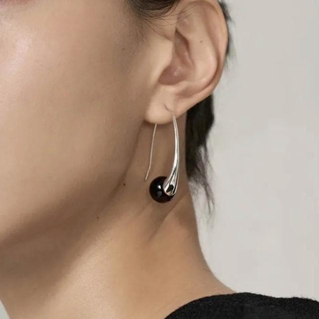 【MoonDy】耳環 耳飾 瑪瑙耳環 小眾設計 垂墜耳環 個性耳環 時尚百搭