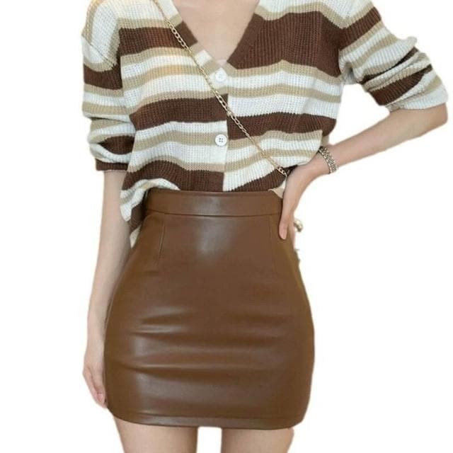 半身裙女短裙包臀裙女pu小皮裙2025新款黑色小個子超短半身裙女性感緊身短裙洋裝裙子包臀短裙女約會生日氣質短裙