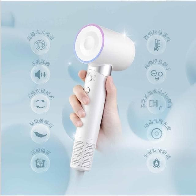 【CHIMEI 奇美】高轉速負離子吹風機1300W吹風機 HD-15HCN0大風量快乾架 恆溫