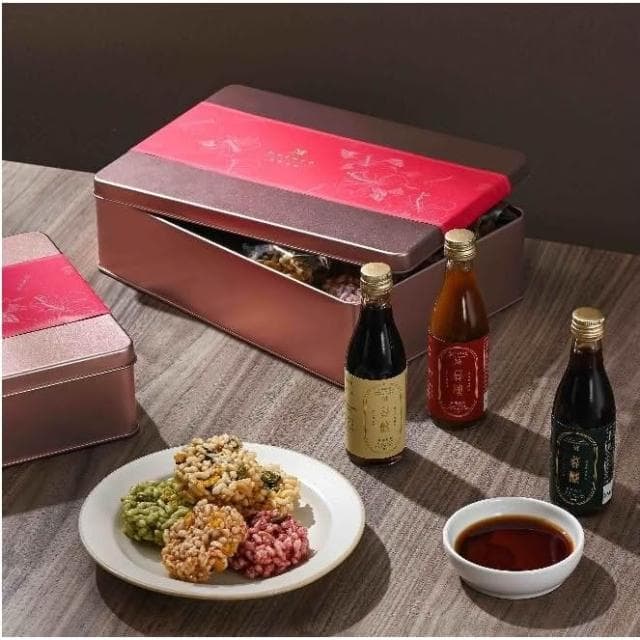 【MUZHAO 暮朝食粹】小暮釀手工醬油醬香米餅玫瑰金禮盒 單盒(中秋禮盒 長輩禮盒 入厝禮 結婚禮物)
