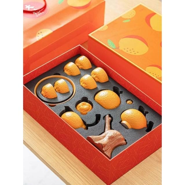 大吉大利禮物實用生日茶具伴手禮送人橘子套裝送長輩