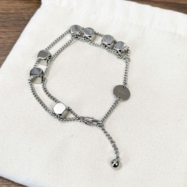 【LEESA】方塊手鍊\不規則手鍊\百搭\飾品\手鍊\女生手鍊\穿搭配件