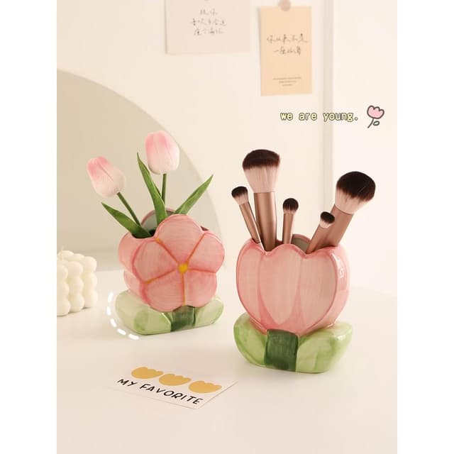 梵花 創意花朵筆筒收納擺飾生日禮物送女生閨蜜實用小眾高級感