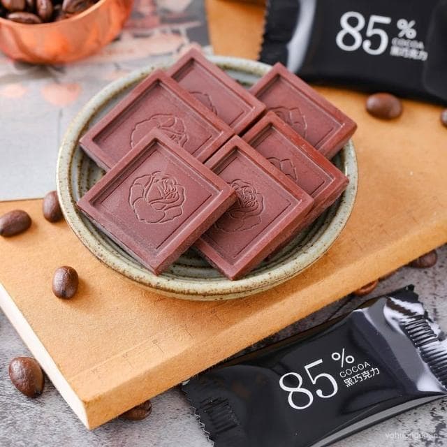 心心相印 【30天熱銷1391件】可可脂醇黑巧克力100%無添加黑巧0蔗糖休閒辦公零食燃減代餐