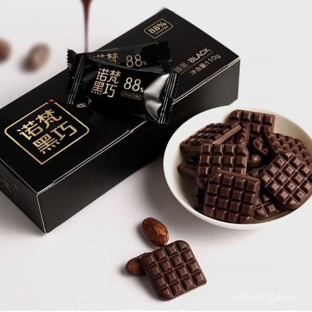 心心相印 諾梵88%每日黑巧克力禮盒裝純可可脂烘焙休閒健身零食送女友生日