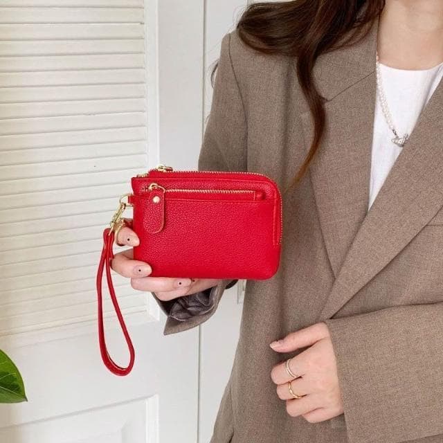 零錢包女卡片鑰匙證件卡包韓版ins風高顏值小巧便攜短夾防水迷你收納拉鏈小錢包女款學生高中生短款大容量多層零錢包 