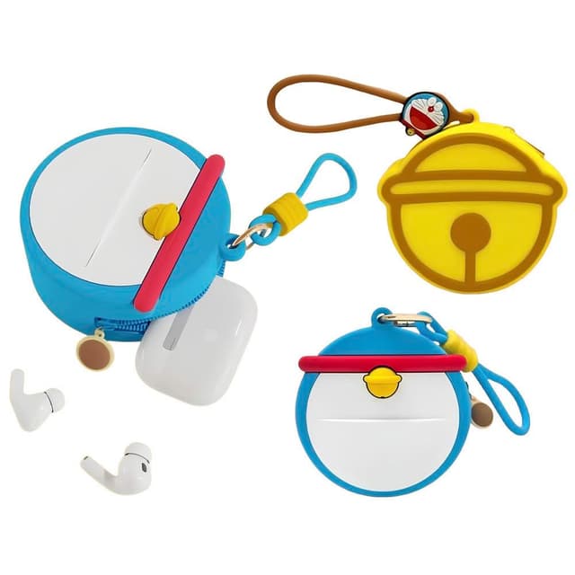 【Doraemon 哆啦A夢】百寶袋 鈴鐺 零錢包 矽膠 耳機包 卡通 零錢 鑰匙 收納包 掛飾 耳機保護 保護套 耳機保護套 包包 生日 禮物 送禮