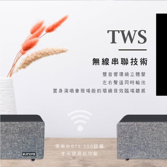 【KINYO】★官方直營★布面木質藍牙讀卡喇叭 (BTS-750)
